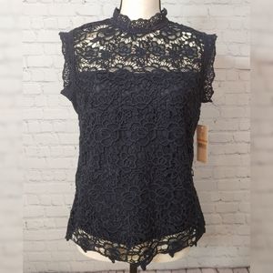 Nanette Lepore Floral Lace Sleeveless Top